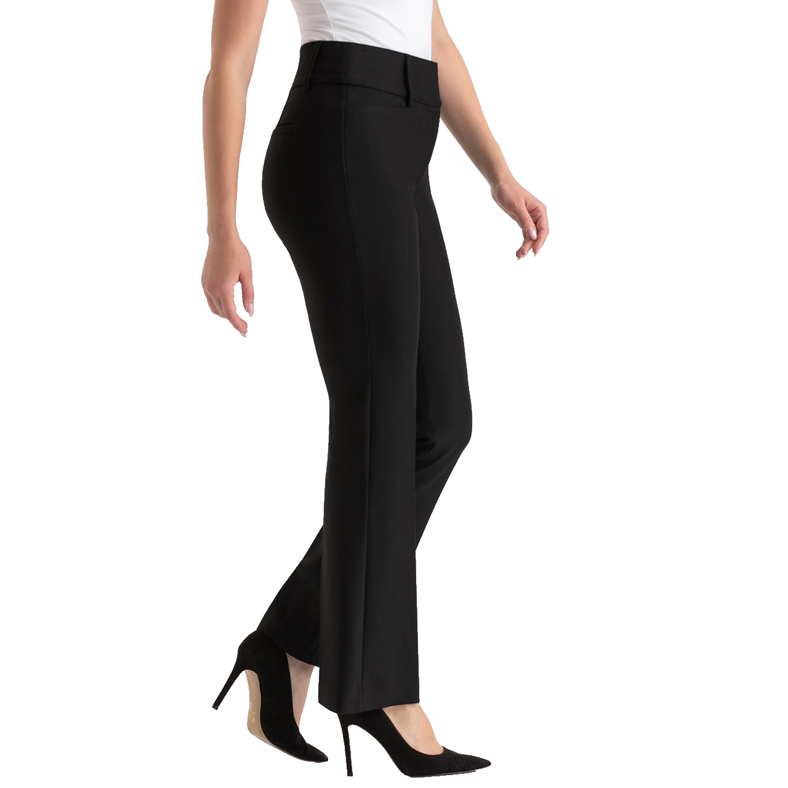 Norma Kamali Black Work Trousers Flat Front Size 4 Nwt Measures 31 X 33